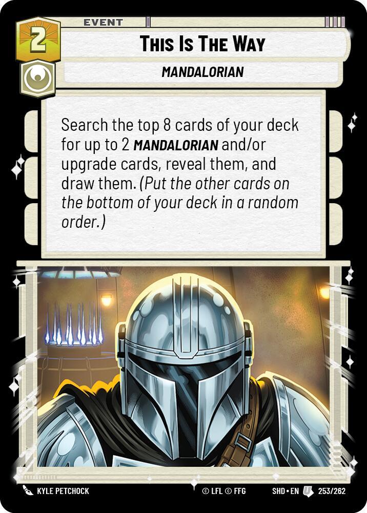 This Is The Way 253/262 Shadows of the Galaxy Star Wars card