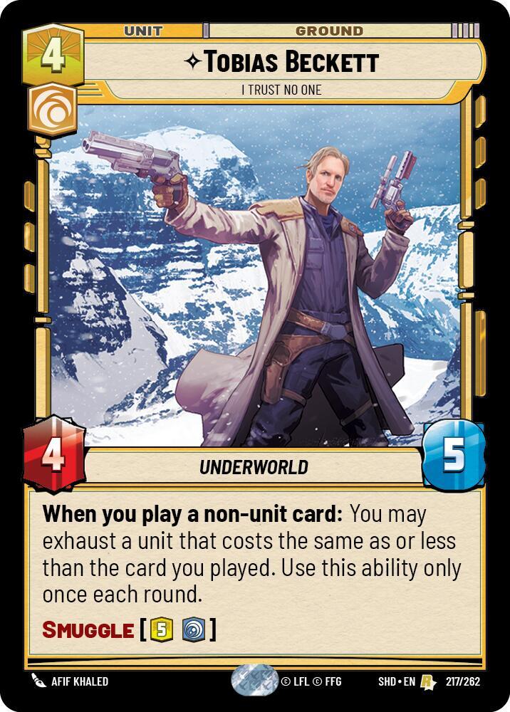 Tobias Beckett - I Trust No One 217/262 Shadows of the Galaxy Star Wars card