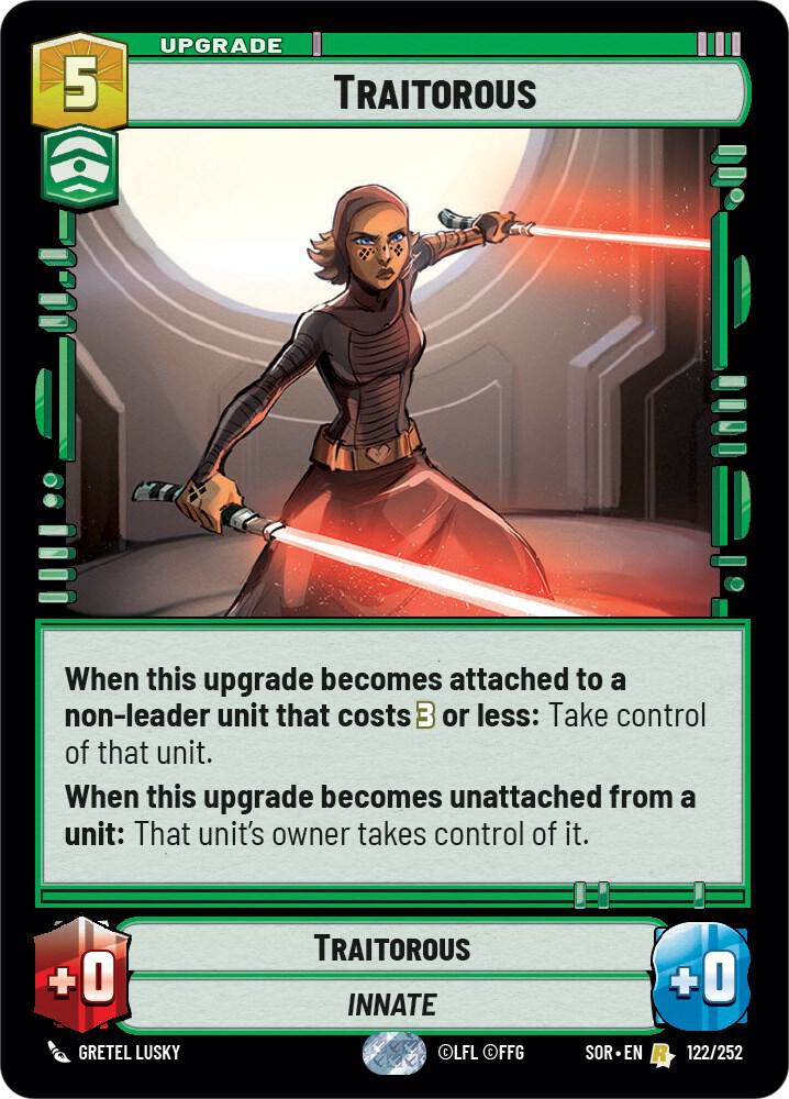 Traitorous 122/252 Spark of Rebellion Star Wars card