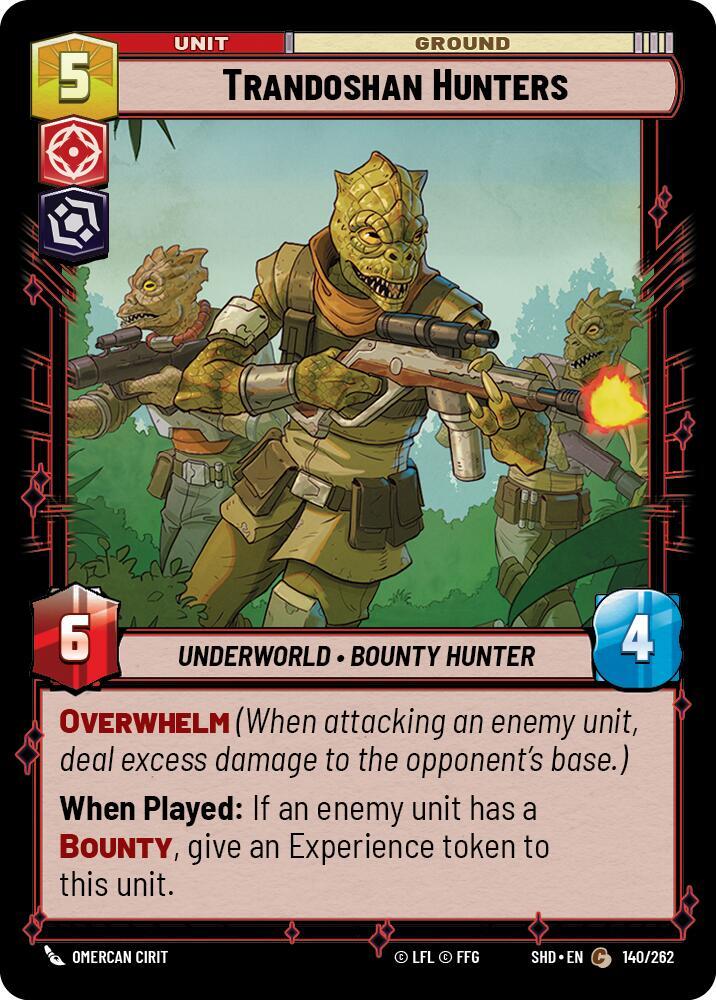Trandoshan Hunters 140/262 Shadows of the Galaxy Star Wars card
