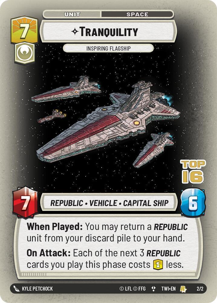 Tranquility - Inspiring Flagship (Top 16) 45690 Store Showdown Promos Star Wars card
