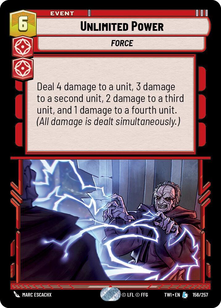 Unlimited Power 156/257 Twilight of the Republic Star Wars card