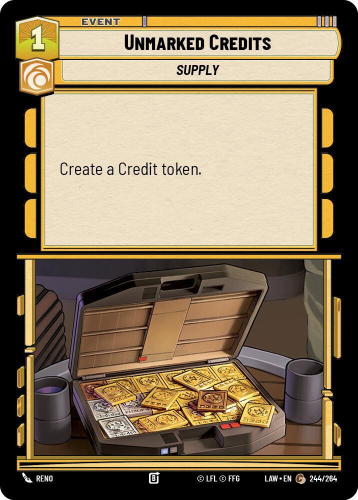 Unmarked Credits 244/264 A Lawless Time Star Wars card