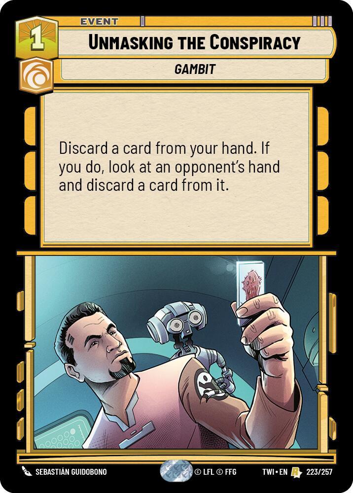 Unmasking the Conspiracy 223/257 Twilight of the Republic Star Wars card