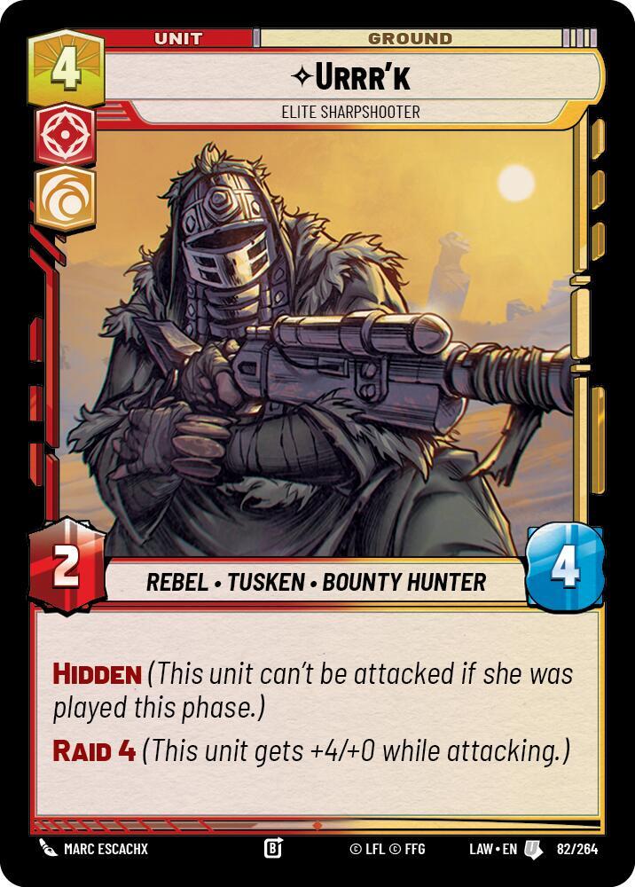 Urrr'k - Elite Sharpshooter 82/264 A Lawless Time Star Wars card