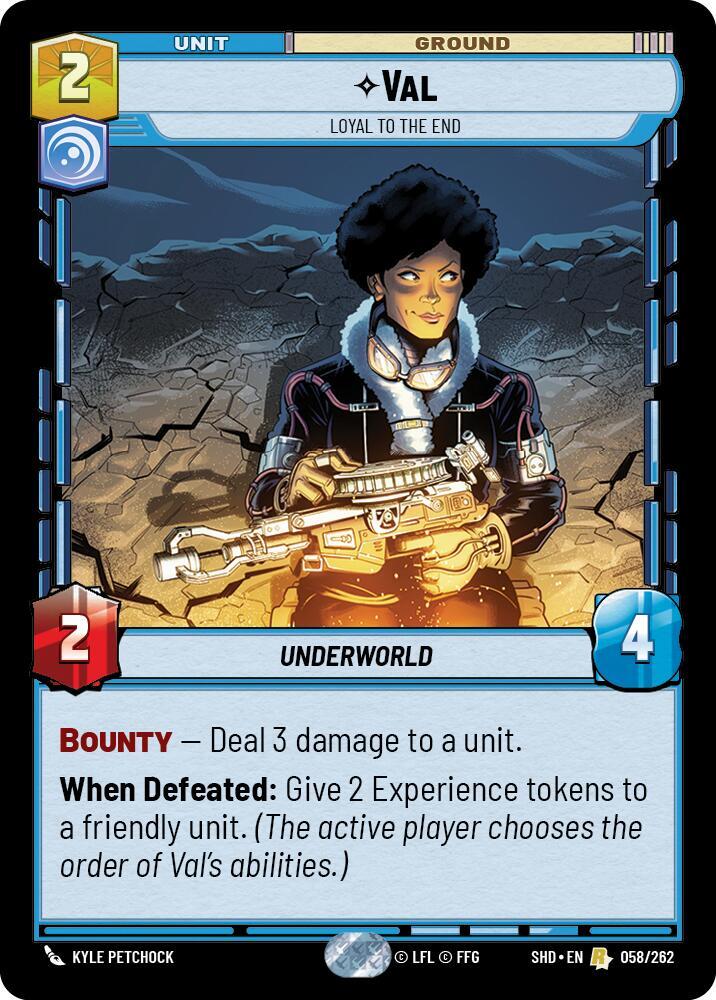 Val - Loyal to the End 058/262 Shadows of the Galaxy Star Wars card