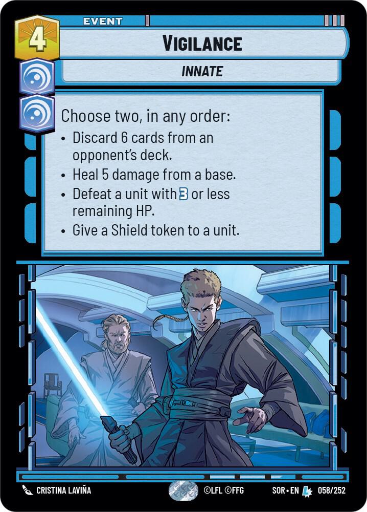 Vigilance 058/252 Spark of Rebellion Star Wars card