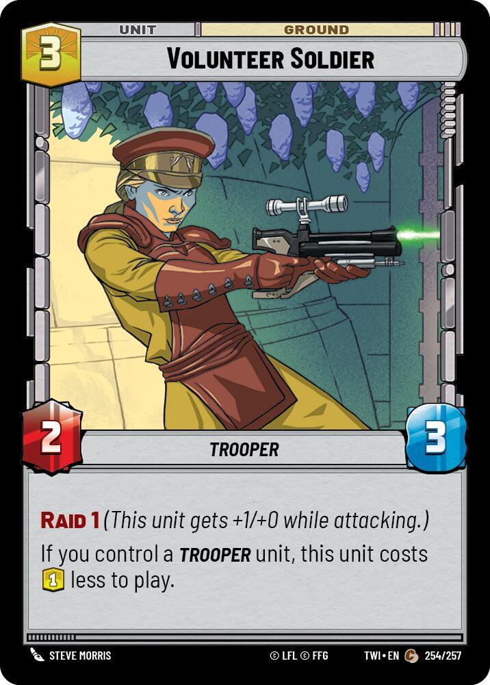 Volunteer Soldier 254/257 Twilight of the Republic Star Wars card