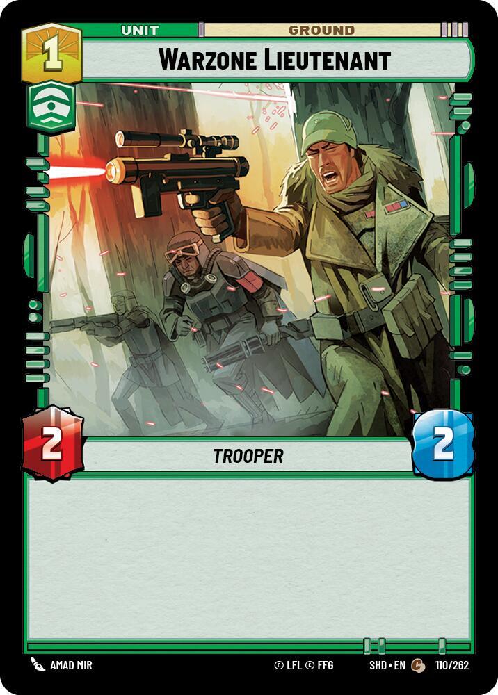 Warzone Lieutenant 110/262 Shadows of the Galaxy Star Wars card