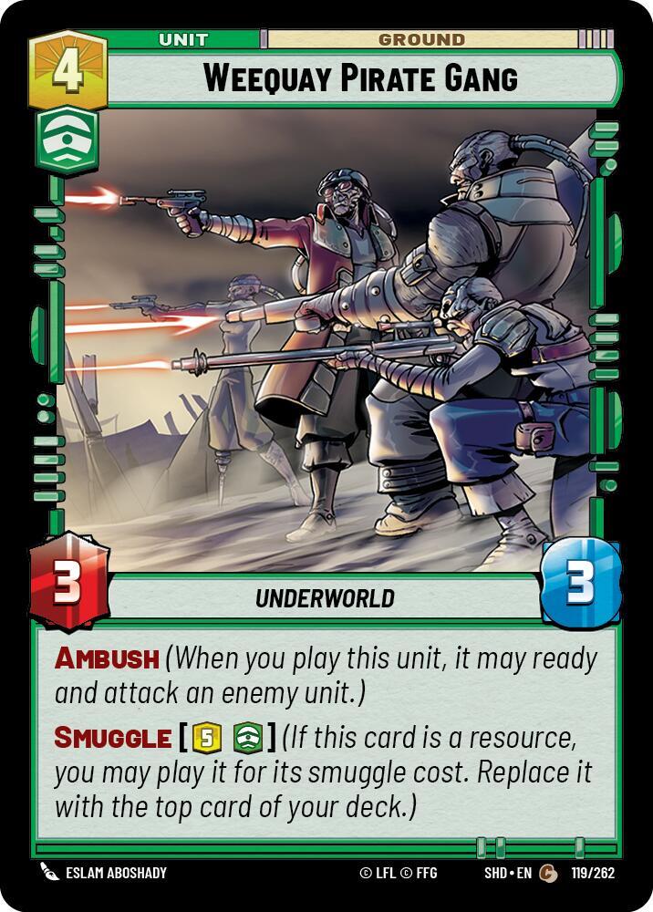 Weequay Pirate Gang 119/262 Shadows of the Galaxy Star Wars card
