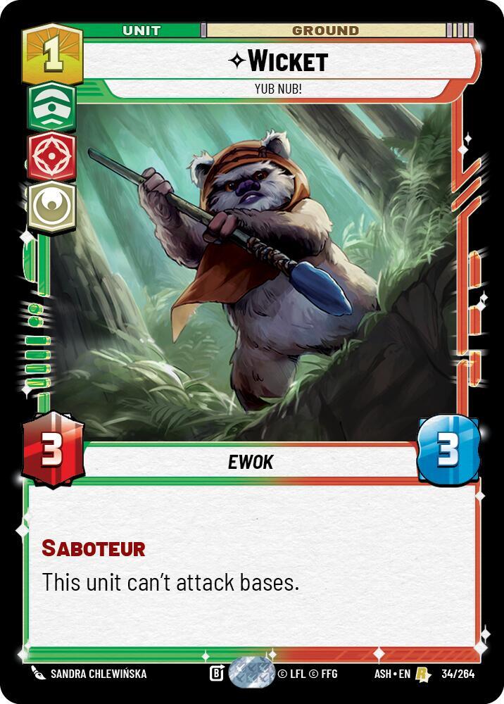 Wicket - Yub Nub! 34/264 Ashes of the Empire Star Wars card