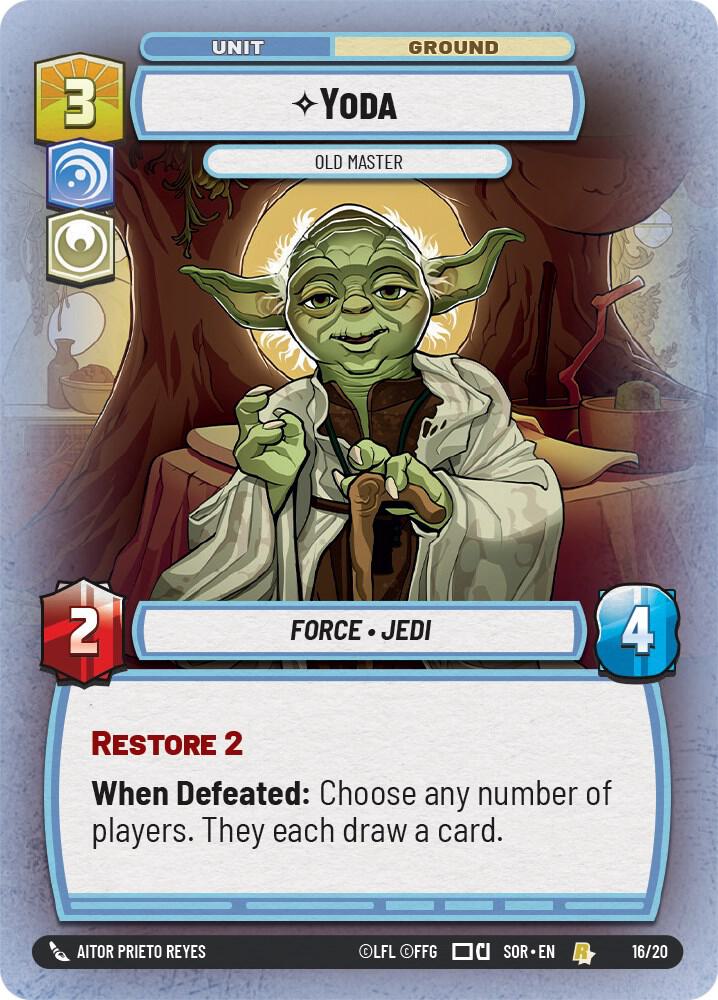 Yoda - Old Master 16/20 Spark of Rebellion: Weekly Play Promos Star Wars card