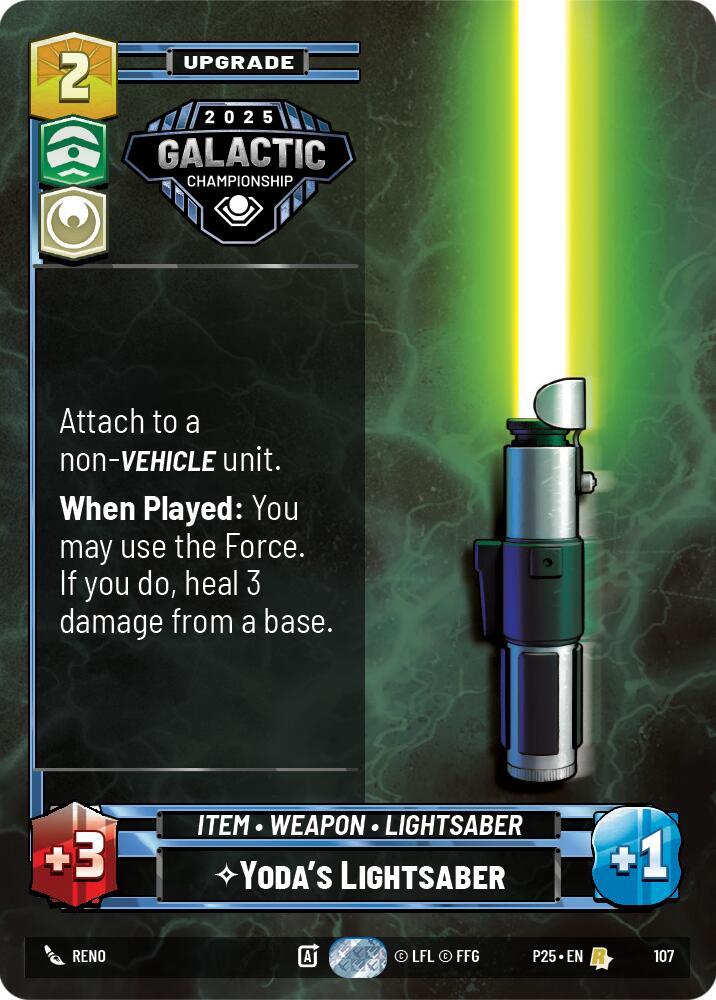 Yoda's Lightsaber 107 Organized Play Promos Star Wars card