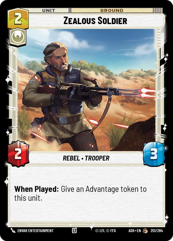 Zealous Soldier 251/264 Ashes of the Empire Star Wars card