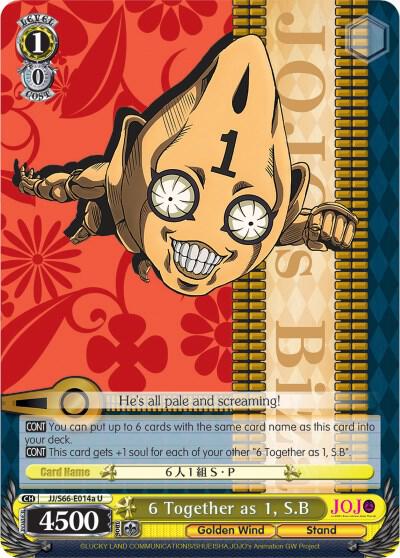 6 Together as 1 SB A JJ/S66-E014a U JoJo's Bizarre Adventure: Golden Wind Card