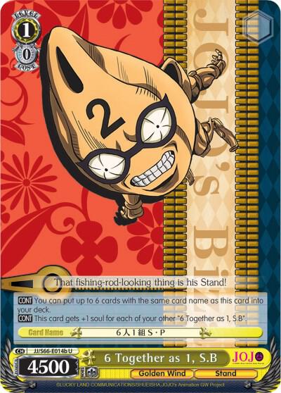 6 Together as 1 SB B JJ/S66-E014b U JoJo's Bizarre Adventure: Golden Wind Card