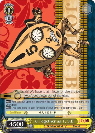 6 Together as 1 SB D JJ/S66-E014d U JoJo's Bizarre Adventure: Golden Wind Card