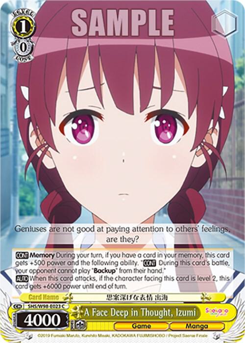 A Face Deep in Thought Izumi SHS/W98-E023 C Saekano the Movie: Finale Card