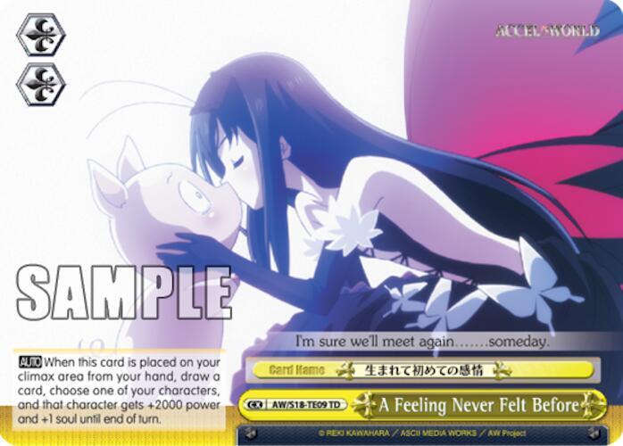A Feeling Never Felt Before TD AW/S18-TE09 TD Accel World Card