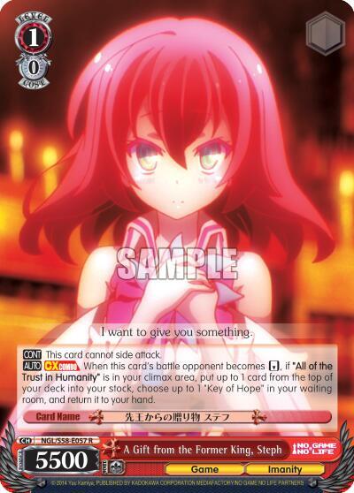 A Gift from the Former King Steph NGL/S58-E057 R No Game No Life Card