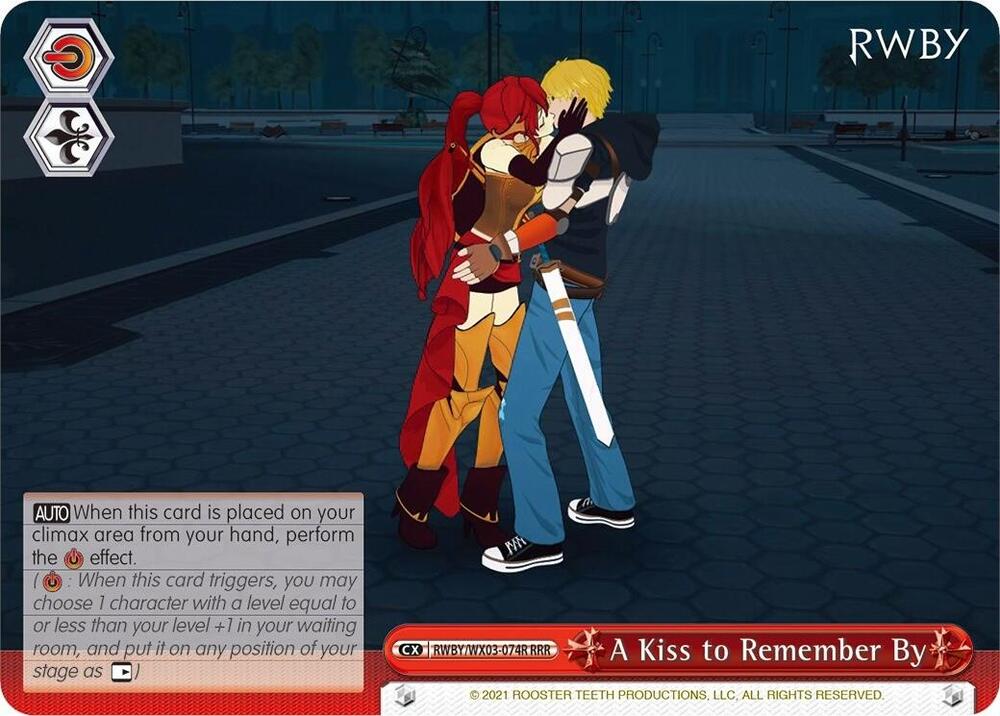 A Kiss to Remember By RRR RWBY/WX03-074R RRR RWBY Card