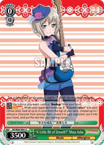 A Little Bit of Growth Moca Aoba BD/W63-E041 C BanG Dream! Girls Band Party! Vol.2 Card