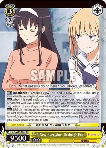 A New Everyday Utaha and Eriri SHS/W71-E002 RR Saekano How to Raise a Boring Girlfriend. flat Card