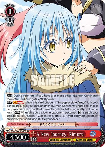 A New Journey Rimuru SR TSK/S101-E050S SR That Time I Got Reincarnated as a Slime Vol.3 Card
