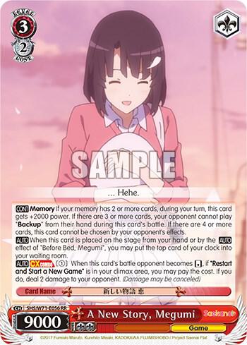 A New Story Megumi SHS/W71-E056 RR Saekano How to Raise a Boring Girlfriend. flat Card