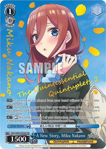 A New Story Miku Nakano Foil 5HY/W90-PE04S PR The Quintessential Quintuplets 2 Card