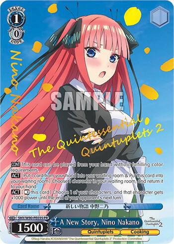 A New Story Nino Nakano Foil 5HY/W90-PE03S PR The Quintessential Quintuplets 2 Card