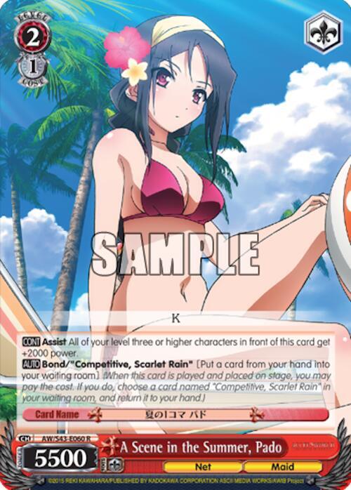 A Scene in the Summer Pado AW/S43-E060 R Accel World -Infinite Burst- Card