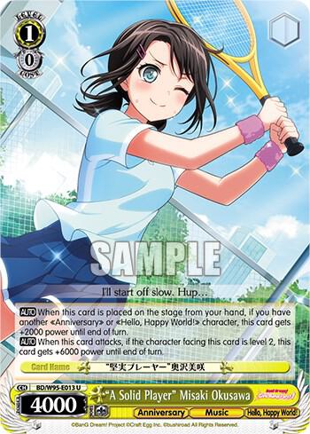 A Solid Player Misaki Okusawa BD/W95-E013 U BanG Dream! Girls Band Party! 5th Anniversary Card