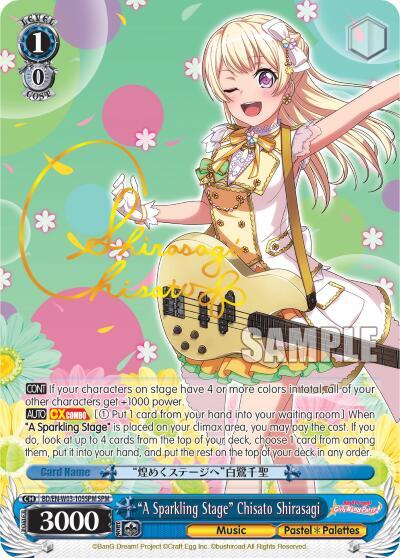 A Sparkling Stage Chisato Shirasagi SPM BD/EN-W03-105SPM SPM BanG Dream! Girls Band Party! MULTI LIVE Card