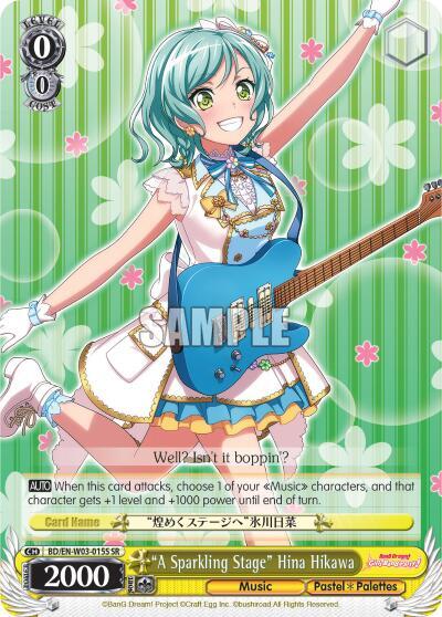 A Sparkling Stage Hina Hikawa SR BD/EN-W03-015S SR BanG Dream! Girls Band Party! MULTI LIVE Card