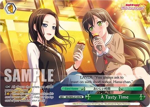 A Tasty Time PR BD/W95-E129 PR BanG Dream! Girls Band Party! 5th Anniversary Card
