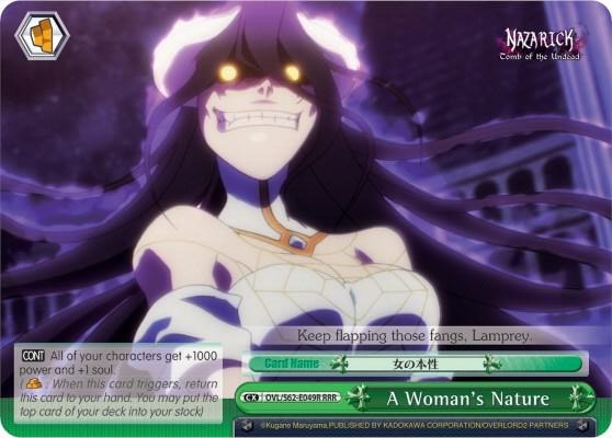 A Womans Nature RRR OVL/S62-E049R RRR Nazarick: Tomb of the Undead Card
