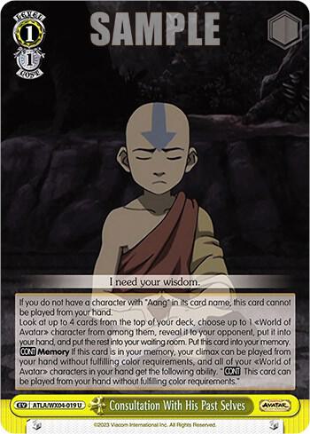 Aang Consulting His Past Selves ATLA/WX04-019 U Avatar: The Last Airbender Card
