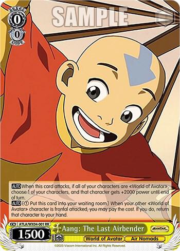 Aang The Last Airbender ATLA/WX04-001 RR Avatar: The Last Airbender Card