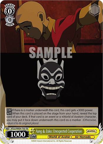 Aang and Zuko Unexpected Cooperation ATLA/WX04-T02 TD Avatar: The Last Airbender Card