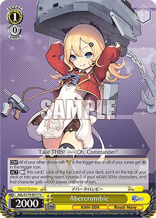 Abercrombie AZL/S119-E017 U Azur Lane Vol. 2 Card
