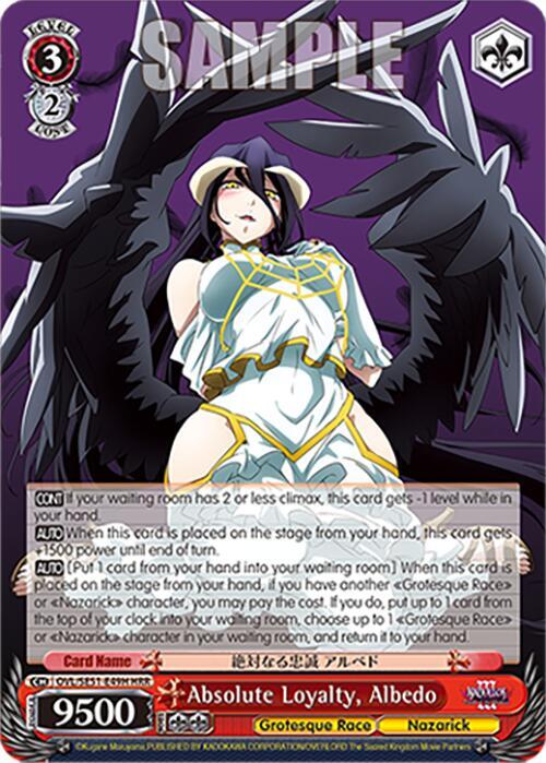 Absolute Loyalty Albedo HRR OVL/SE51-E49H HRR Nazarick: Tomb of the Undead Vol.3 Extra Booster Card