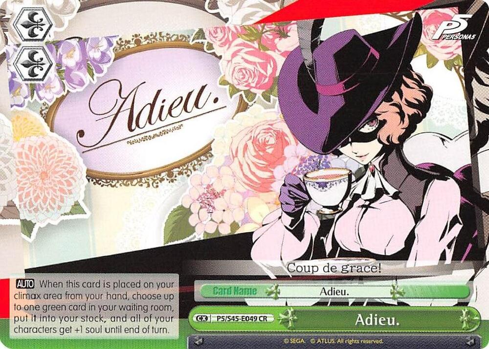 Adieu P5/S45-E049 CR Persona 5 Card
