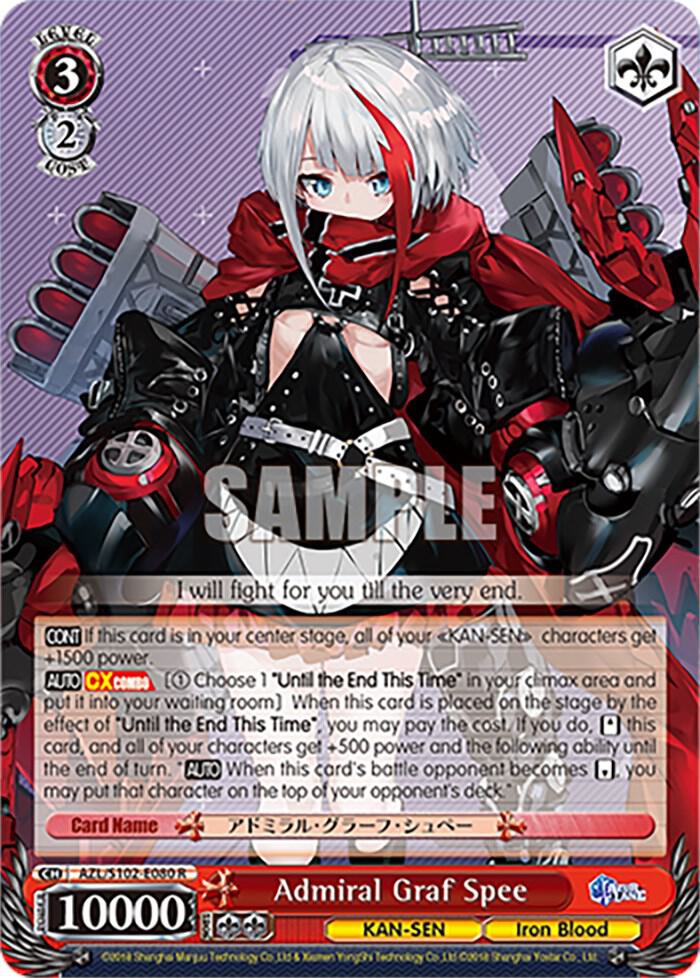 Admiral Graf Spee AZL/S102-E080 R Azur Lane Card