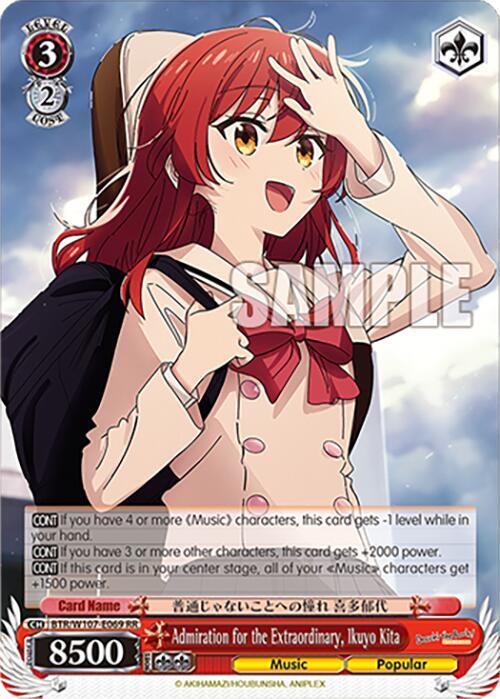 Admiration for the Extraordinary Ikuyo Kita BTR/W107-E069 RR BOCCHI THE ROCK! Card