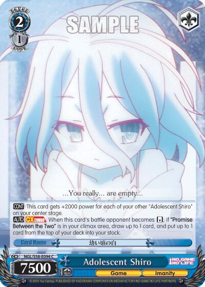 Adolescent Shiro NGL/S58-E094 C No Game No Life Card