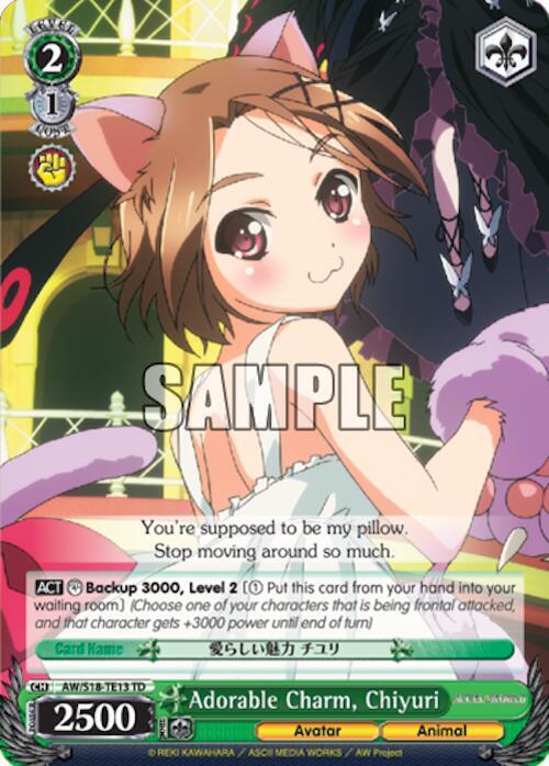 Adorable Charm Chiyuri AW/S18-TE13 TD Accel World Card