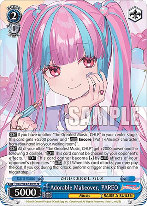 Adorable Makeover PAREO BD/WE42-E098 N BanG Dream! Girls Band Party! Countdown Collection Premium Booster Card