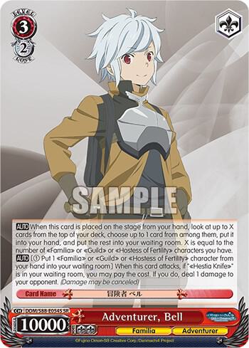 Adventurer Bell SR DDM/S88-E054S SR Is it Wrong to Try to Pick Up Girls in a Dungeon? Card