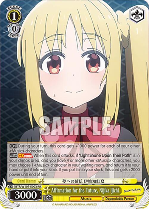 Affirmation for the Future Nijika Ijichi BTR/W107-E003 RR BOCCHI THE ROCK! Card